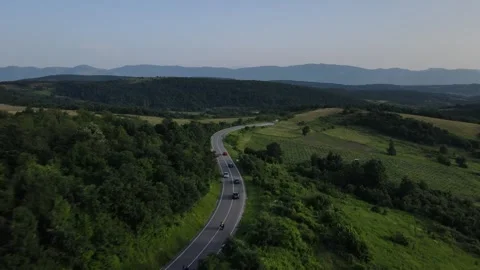 Motorcycle ride drive on the open road in day in summer Видео 244542894