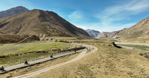 Motorcycle ride through the Himalayas Stock Footage 274178558