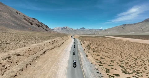 Motorcycle ride through the Himalayas Stock Footage 274178993
