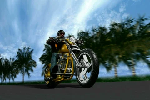 Motorcycle Rider 2 loopable NTSC Stockbeeldmateriaal 350888