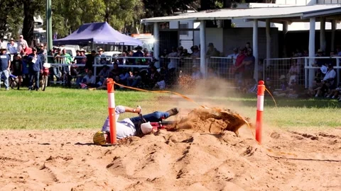 Motorcycle Rider Falls During Event Stock Footage 301372241