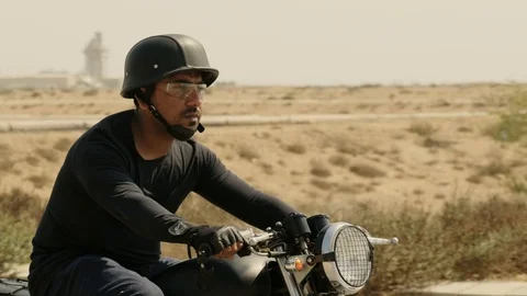 Motorcycle Rider Stock Footage 111759633