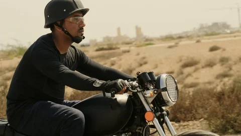 Motorcycle Rider Stock Footage 111759656