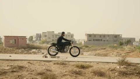 Motorcycle Rider Stock Footage 111759657