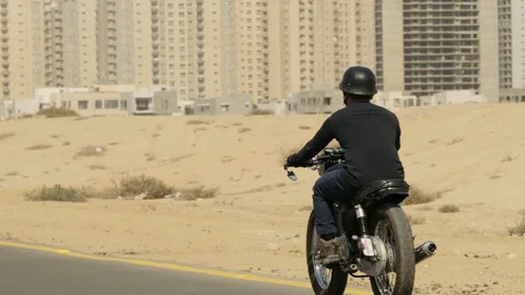 Motorcycle Rider Stock Footage 111759662