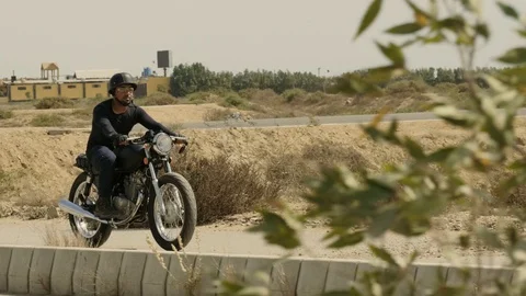 Motorcycle Rider Stock Footage 111759673