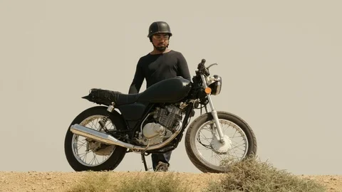 Motorcycle Rider Stock Footage 111759681