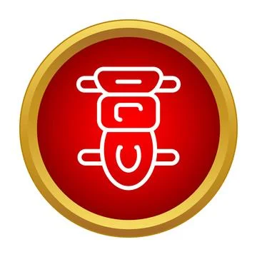 Motorcycle rider icon representing speed and racing Stock Illustration