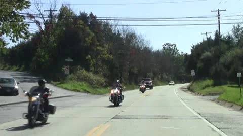 Motorcycle riders Stock Footage 8845712