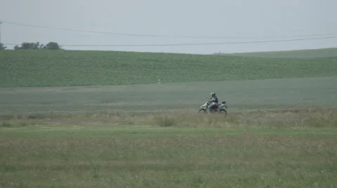 A Motorcycle on the Road in 4K Stock Footage 66442210