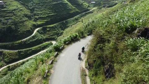Motorcycle on road 4k 스톡 동영상 222272517
