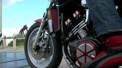 Motorcycle on the road Stock Footage 24514302