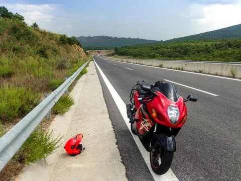 Motorcycle on the road Stock Photos