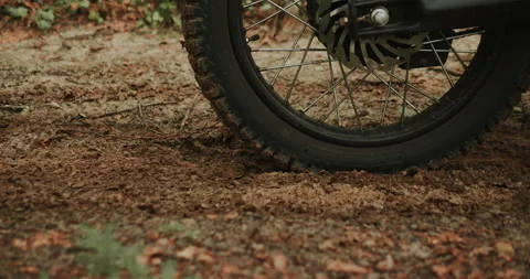 Motorcycle in the off-roads Stock Footage 135132264