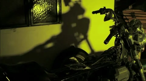 Motorcycle Shadow Video stock 10655763