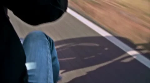 Motorcycle shadow Stock Footage 10786138