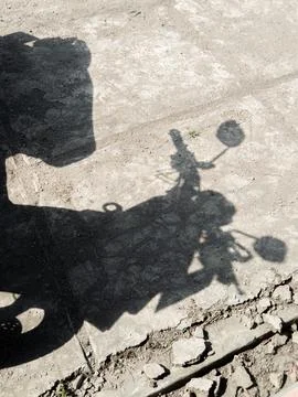 Motorcycle Shadow Stock Photos