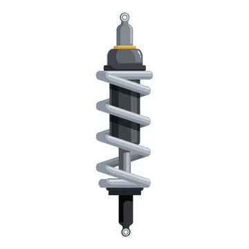 Motorcycle shock absorber ensuring smooth ride and enhanced handling Stock Illustration