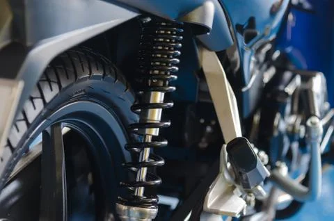 Motorcycle shock absorber Stock Photos