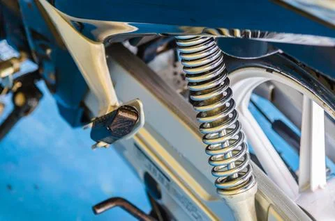 Motorcycle shock absorber Stock Photos