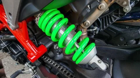 Motorcycle shock absorbers Stock Photos