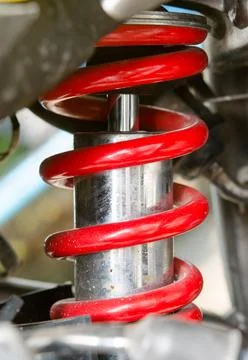 Motorcycle shock Stock Photos