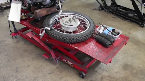 Motorcycle Shop Stock Footage 50307124