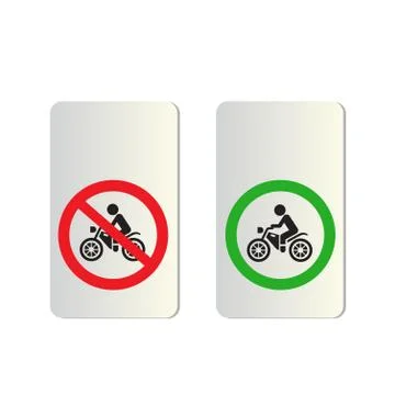 Motorcycle signs Illustrazione stock