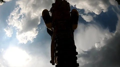 Motorcycle soaring through the clouds, showcasing dynamic motion and energy Stock Footage 317746270