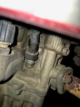 Motorcycle spark plug has a rubber cap Stock Photos