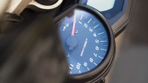 Motorcycle speedometer Stock Footage 195099171