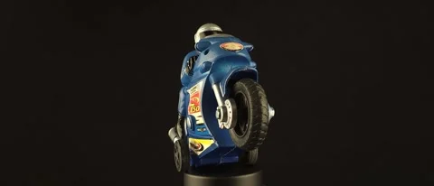 Motorcycle Spins On Podium Stock Footage 307305418