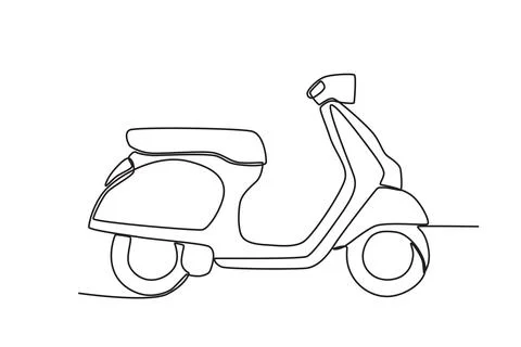 A motorcycle is standing Stock Illustration
