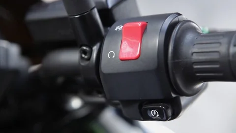 Motorcycle stop engine button Stock Footage 128661454