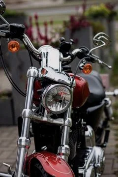 Motorcycle on the on streets Stock Photos