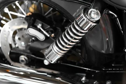 Motorcycle suspension Stock Photos