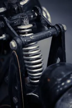 Motorcycle suspension Stock Photos