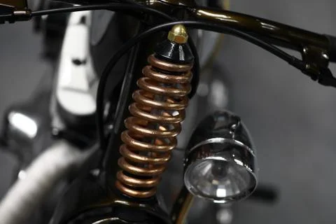 Motorcycle suspension Stock Photos