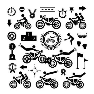 Motorcycle symbol Stock Illustration