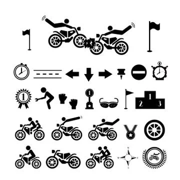 Motorcycle symbol Stock Illustration