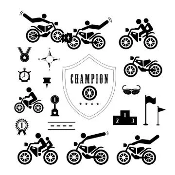 Motorcycle symbol Stock Illustration