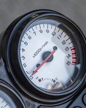 Motorcycle Tachometer Close Up Foto stock