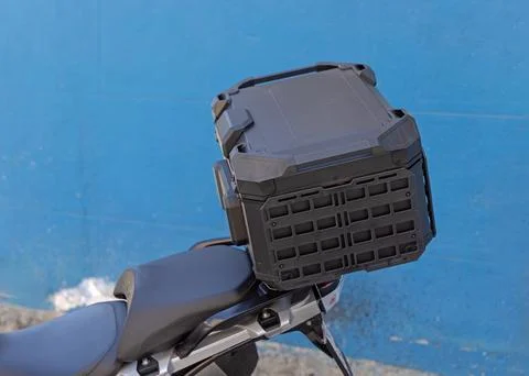 Motorcycle Tactical Top Case Stock Photos