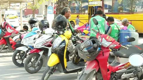 Motorcycle Taxis 스톡 동영상 8988702