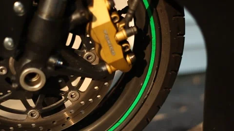 Motorcycle tire 스톡 동영상 48370031
