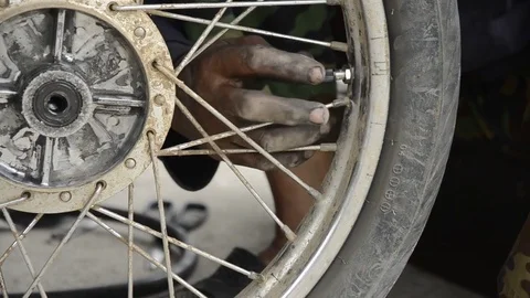 Motorcycle tire 스톡 동영상 77748974