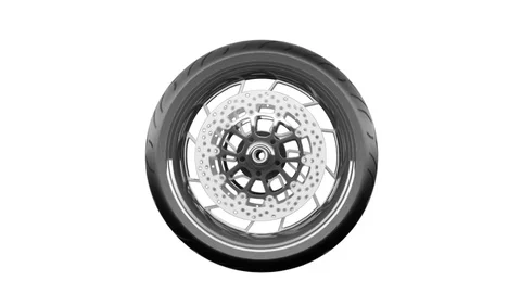 Motorcycle Tire Loop Stock Footage 90945285
