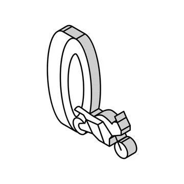 Motorcycle tires isometric icon vector illustration Illustrazione stock