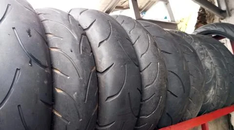Motorcycle tires Stock Photos