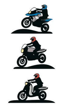 Motorcycle touring design Stock Illustration